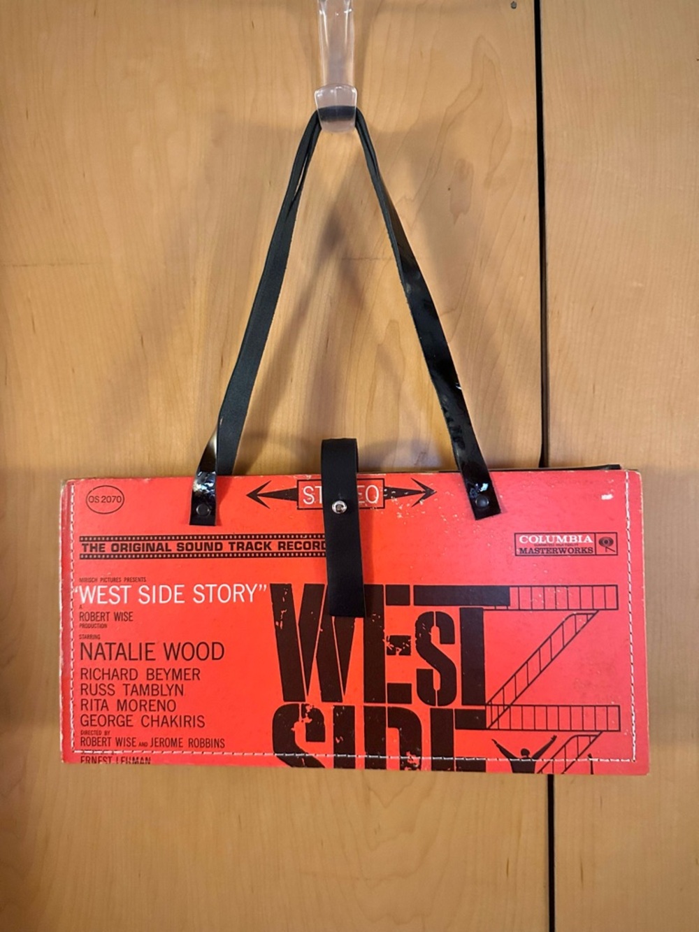 Vintage West Side Story Vinyl Album Cover Purse Handbag Tote Broadway Musical